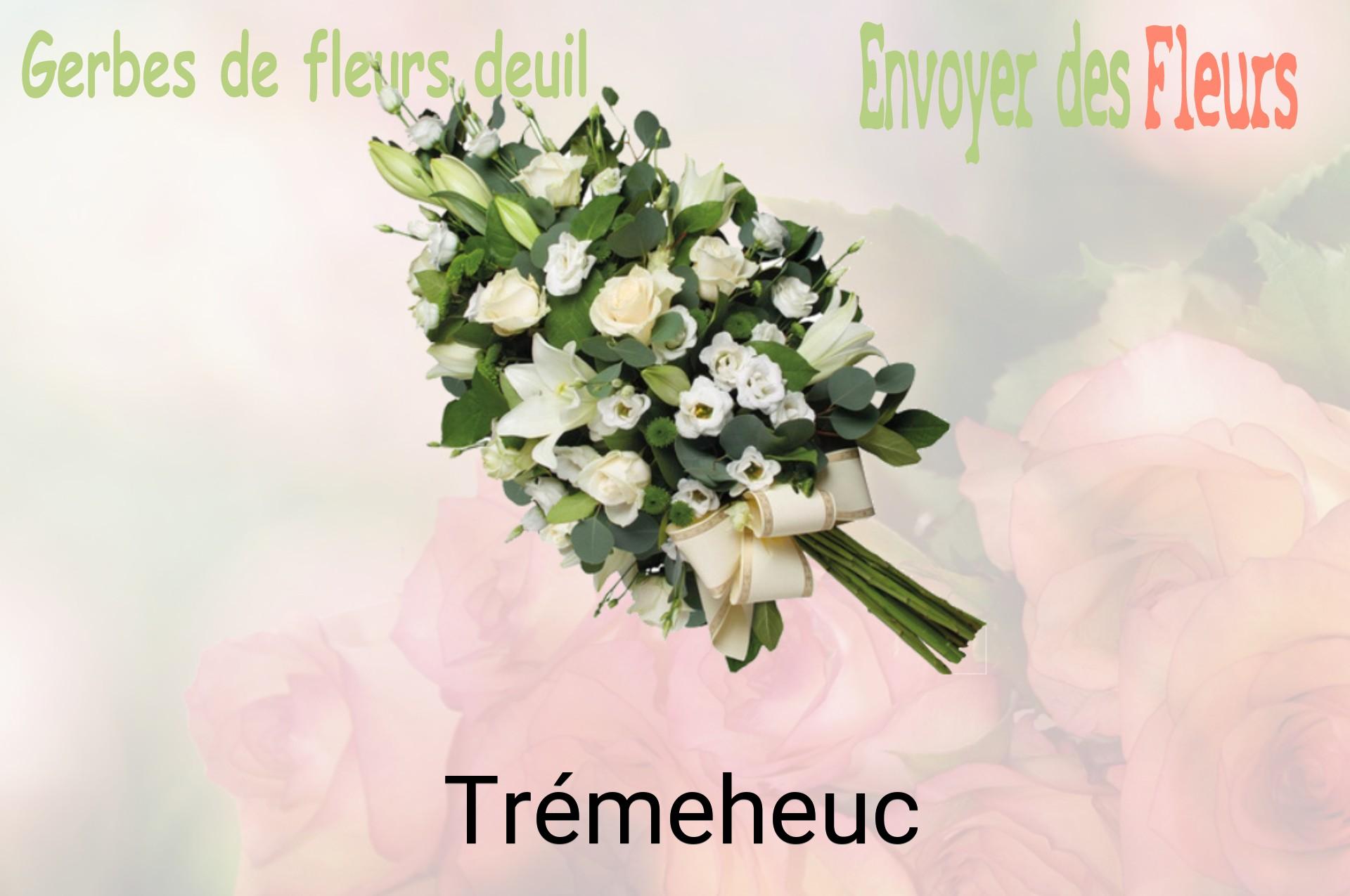 Gerbe de fleurs de deuil livrée à Trémeheuc